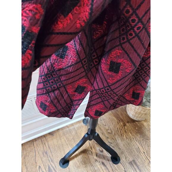 Sag Harbor Women Red Polyester Single Breasted Buttons Front Long Coat Size 22W - Picture 11 of 11